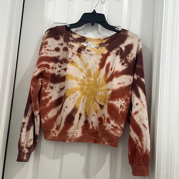 Tie dye Hippie Rose sweater sweatshirt top size small - Picture 1 of 6